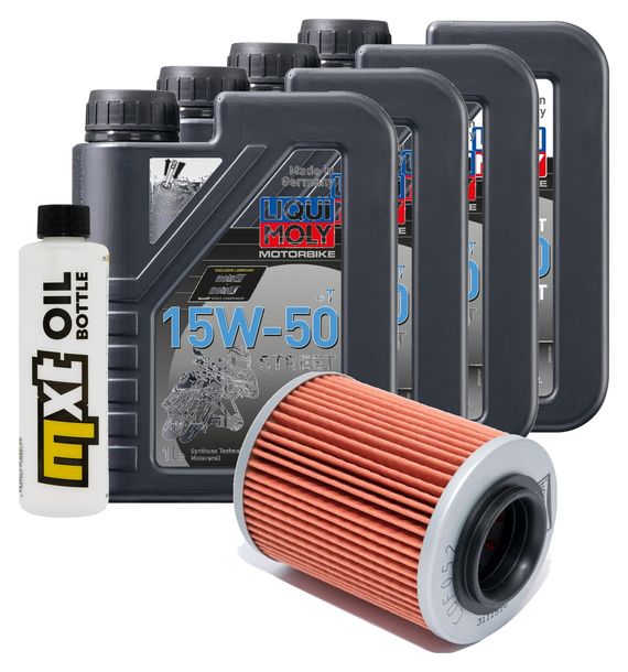 Inspektionspaket 4L 15W-50 + Ölfilter für Aprilia RSV Mille 1000 ccm Bj. 1998 - 2002