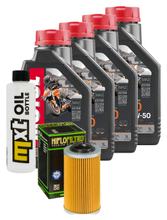 Pacote de Inspeção 4L 10W-50 + Filtro de Óleo para Aprilia RST Futura SL Falco 1000 ccm Ano de Fabricação 1999 - 2004