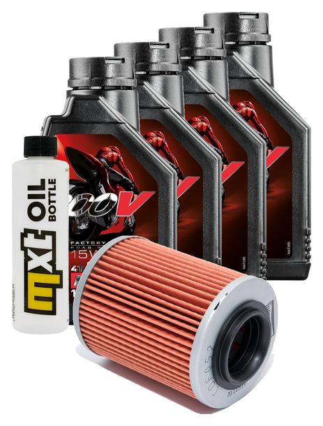 Inspektionspaket 4L 15W-50 + Ölfilter für Aprilia RSV Mille R Tuono 1000 ccm Bj. 2004 - 2009