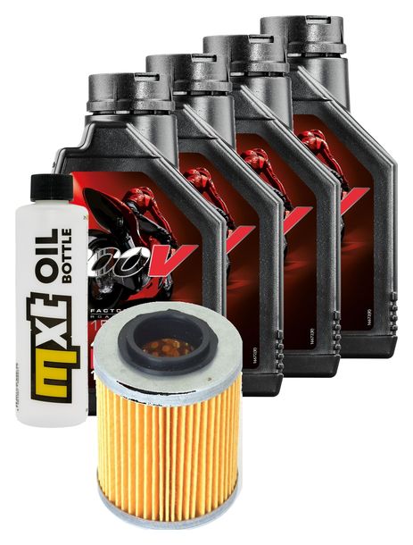 Paquete de inspección 4L 15W-50+filtro de aceite para Aprilia RSV Mille R Tuono 1000 ccm Año 2004 - 2009