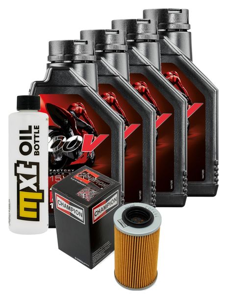 Inspektionspaket 4L 15W-50 + Ölfilter für Aprilia RSV Mille R Tuono 1000 ccm Bj. 2004 - 2009