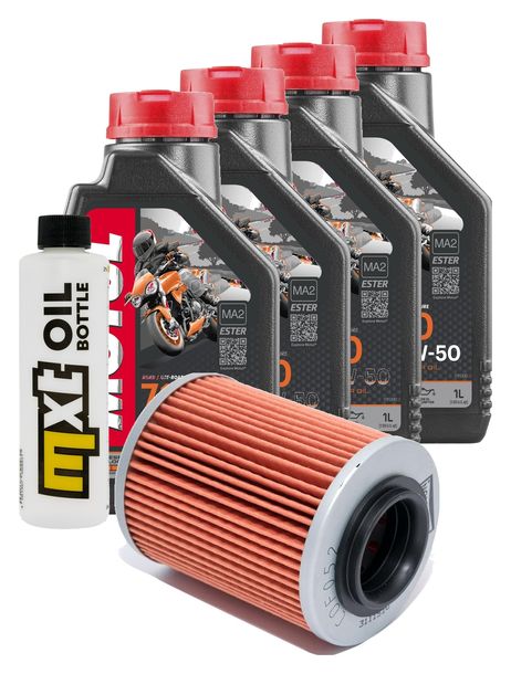 Inspektionspaket 4L 10W-50 + Ölfilter für Aprilia RSV Mille R 1000 ccm Bj. 2009