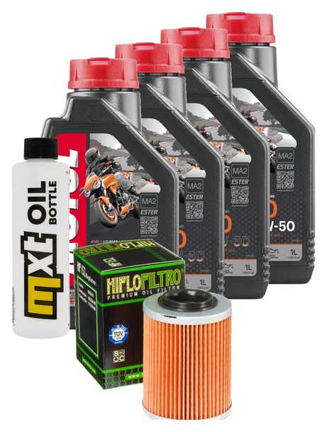 Inspektionspaket 4L 10W-50 + Ölfilter für Aprilia RSV Mille R 1000 ccm Bj. 2009