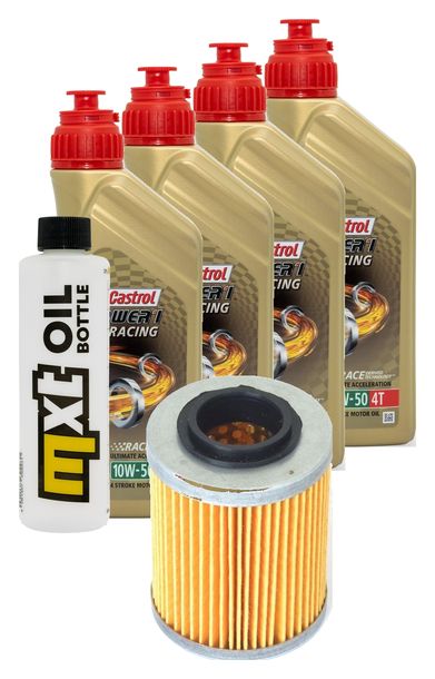 Inspektionspaket 4L 10W-50 + Ölfilter für Aprilia RSV Mille R 1000 ccm Bj. 2009