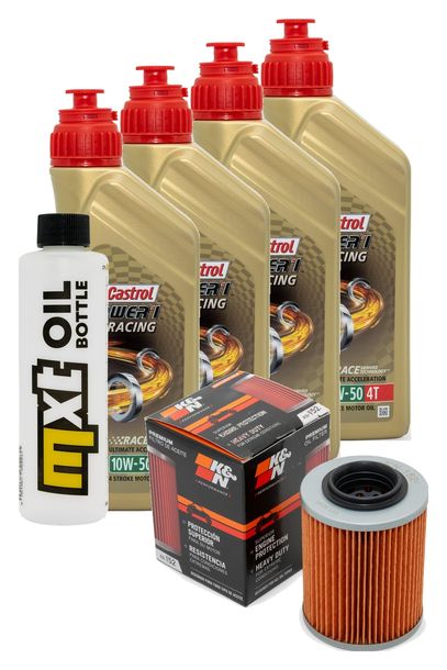 Paquete de inspección 4L 10W-50+filtro de aceite para Aprilia RSV Mille R Factory 1000 ccm Año 2000 - 2002