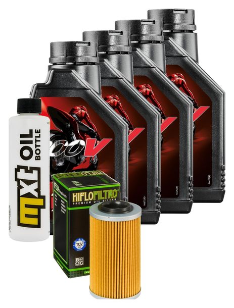 Inspektionspaket 4L 15W-50 + Ölfilter für Aprilia RSV Tuono 1000 ccm Bj. 2004 - 2005