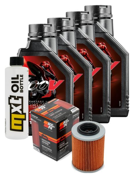 Inspektionspaket 4L 15W-50 + Ölfilter für Aprilia RSV Tuono 1000 ccm Bj. 2004 - 2005