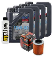 Inspektionspaket 4L 15W-50 + Ölfilter für Aprilia RSV Tuono 1000 ccm Bj. 2004 - 2005