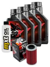 Inspektionspaket 4L 15W-50 + Ölfilter + 2x Zündkerze für Aprilia RSV Tuono R 1000 ccm Bj. 2008