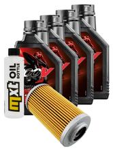 Inspektionspaket 4L 15W-50 + Ölfilter + 2x Zündkerze für Aprilia RSV Tuono R 1000 ccm Bj. 2008