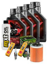 Inspektionspaket 4L 15W-50 + Ölfilter + 2x Zündkerze für Aprilia RSV Tuono R 1000 ccm Bj. 2008