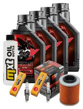 Inspektionspaket 4L 15W-50 + Ölfilter + 2x Zündkerze für Aprilia RSV Tuono R 1000 ccm Bj. 2008