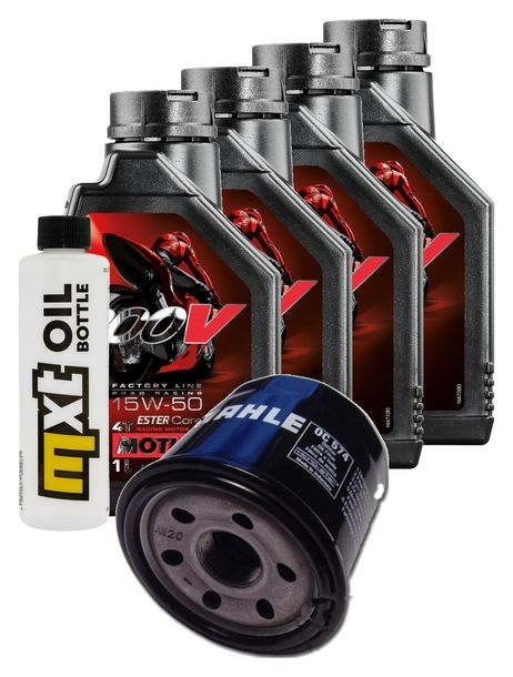 Inspektionspaket 4L 15W-50 + Ölfilter für Aprilia RSV4 R Factory APRC 1000 ccm Bj. 2009 - 2012