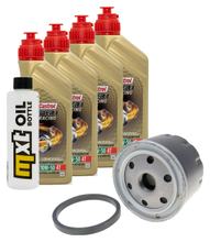 Pacchetto di ispezione 4L 10W-50+filtro olio per Aprilia SL Shiver ABS GT SMV Dorsoduro 750 ccm Anno 2008 - 2014