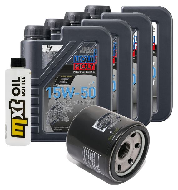 Inspektionspaket 4L 15W-50 + Ölfilter für Benelli Tornado TRE LM TNT Café Racer 900 / 1130 ccm Bj. 2003 - 2006