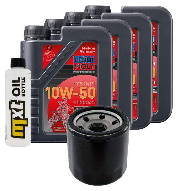 Inspektionspaket 4L 10W-50 + Ölfilter für Benelli TNT Café Racer TRE K Amazonas 1130 ccm Bj. 2007 - 2012