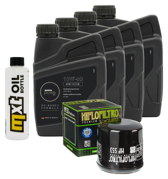 Inspektionspaket 4L 10W-50 + Ölfilter für Benelli TNT Café Racer TRE K Amazonas 1130 ccm Bj. 2007 - 2012
