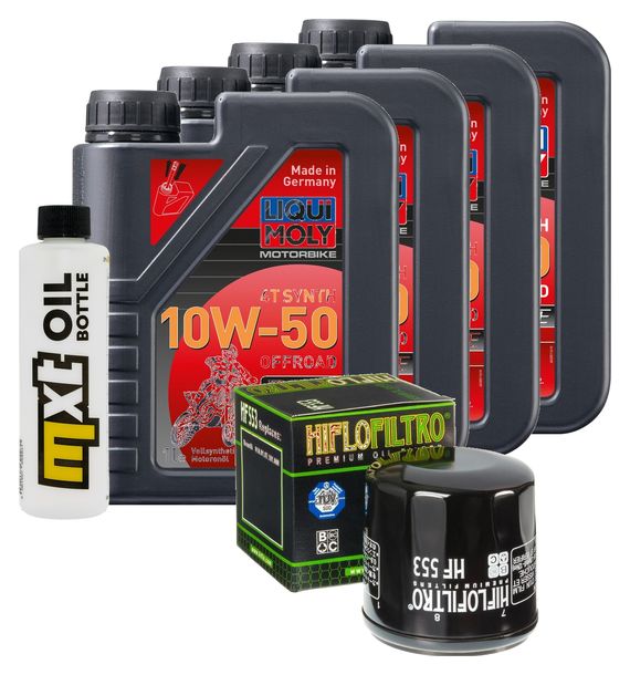 Inspektionspaket 4L 10W-50 + Ölfilter für Benelli TNT Café Racer TRE K Amazonas 1130 ccm Bj. 2007 - 2012