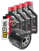 Paquete de inspección 4L 10W-50+filtro de aceite para Benelli TNT Café Racer TRE K Amazonas 1130 ccm Año 2007 - 2012