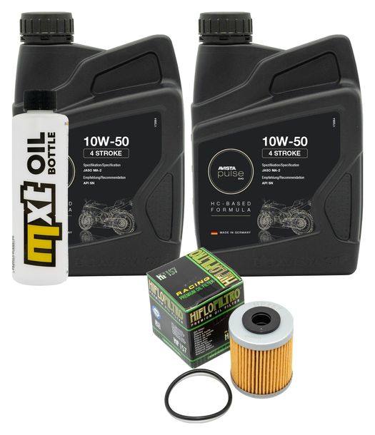 Inspektionspaket 2L 10W-50 + Ölfilter für Beta RR, KTM Supermoto R 400 / 690 ccm Bj. 2005 - 2009