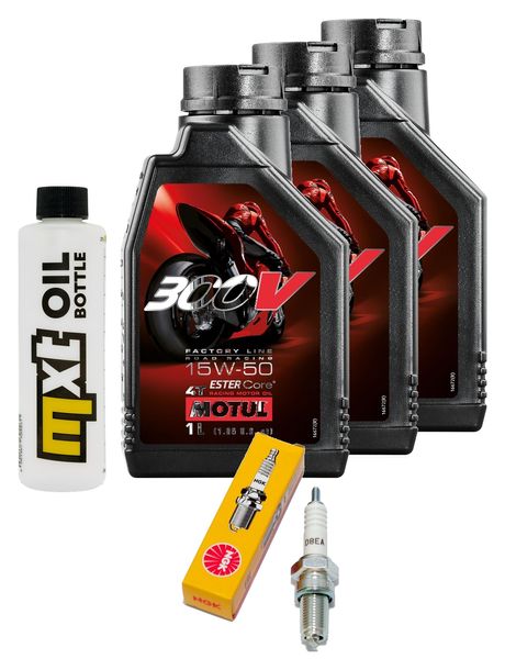 Paquete de inspección 3L 15W-50 + filtro de aceite + 1x bujía para BMW F GS Dakar 650 ccm Año 2000 - 2003