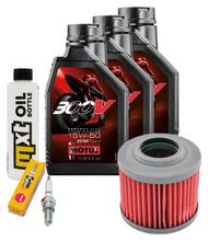 Paquete de inspección 3L 15W-50 + filtro de aceite + 1x bujía para BMW F GS Dakar 650 ccm Año 2000 - 2003