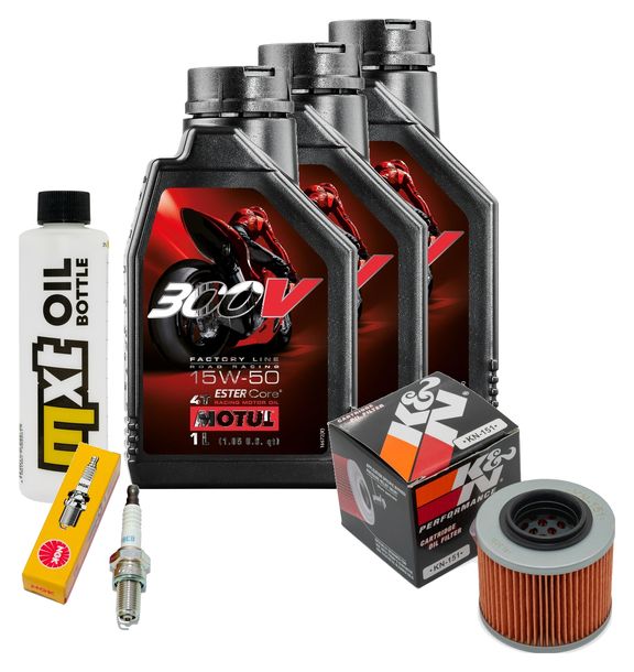 Inspektionspaket 3L 15W-50 + Ölfilter + 1x Zündkerze für BMW F GS Dakar 650 ccm Bj. 2004 - 2007