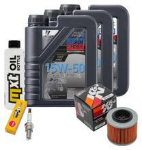 Pacchetto di ispezione 3L 15W-50 + filtro olio + 1x candela per BMW F GS Dakar 650 ccm Anno 2004 - 2007