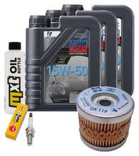 Pacchetto di ispezione 3L 15W-50 + filtro olio + 1x candela per BMW F GS Dakar 650 ccm Anno 2004 - 2007