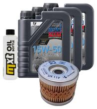 Pacchetto di ispezione 3L 15W-50 + filtro olio + 1x candela per BMW F GS Dakar 650 ccm Anno 2004 - 2007