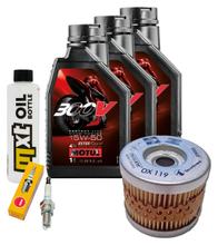 Pacchetto di ispezione 3L 15W-50 + filtro olio + 1x candela per BMW F GS Dakar 650 ccm Anno 2004 - 2007