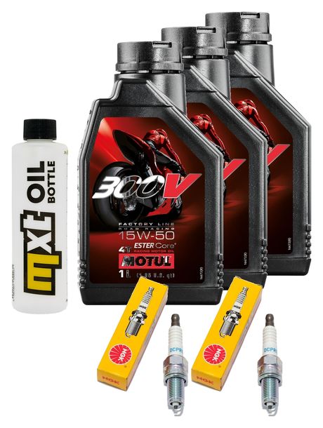 Paquete de inspección 3L 15W-50 + filtro de aceite + 2 bujías para BMW F GT 800 ccm Año 2013