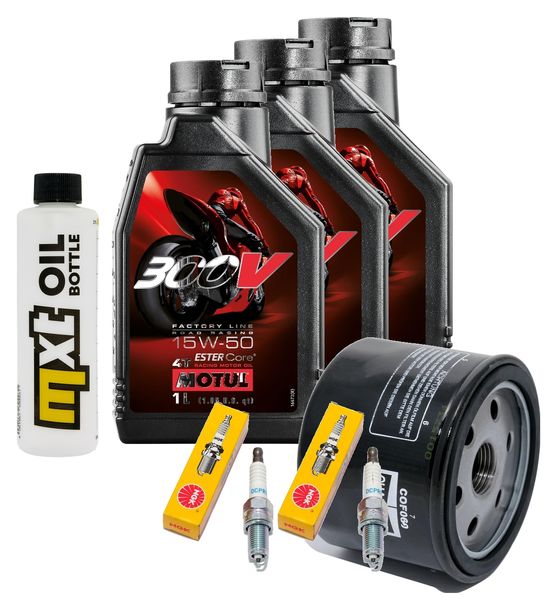 Inspektionspaket 3L 15W-50 + Ölfilter + 2x Zündkerze für BMW F R 800 ccm Bj. 2009 - 2014