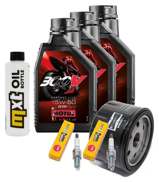 Inspektionspaket 3L 15W-50 + Ölfilter + 2x Zündkerze für BMW F R 800 ccm Bj. 2009 - 2014