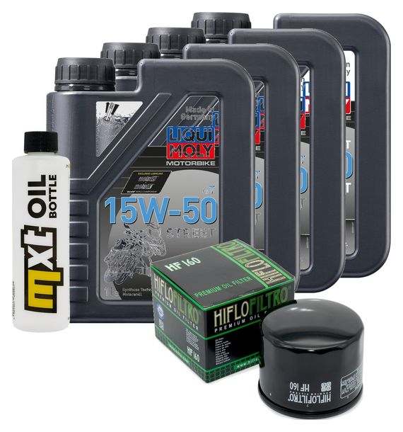 Inspektionspaket 4L 15W-50 + Ölfilter + 2x Zündkerze für BMW F R 800 ccm Bj. 2015