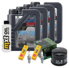 Inspectiepakket 4L 15W-50 + Oliefilter + 2x Bougie voor BMW F R 800 ccm Bj. 2015