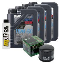 Inspectiepakket 4L 15W-50 + Oliefilter + 2x Bougie voor BMW F R 800 ccm Bj. 2015
