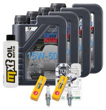 Inspektionspaket 4L 15W-50 + Ölfilter + 2x Zündkerze für BMW F R 800 ccm Bj. 2015