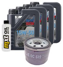 Pacchetto di ispezione 4L 15W-50 + filtro olio + 2x candela per BMW F R 800 ccm Anno 2015