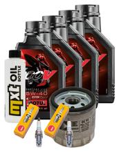 Pacchetto di ispezione 4L 5W-40 + filtro olio + 2x candela per BMW R GS 1100 ccm Anno 1993
