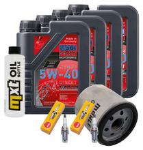 Pacchetto di ispezione 4L 5W-40 + filtro olio + 2x candela per BMW R GS 1100 ccm Anno 1993