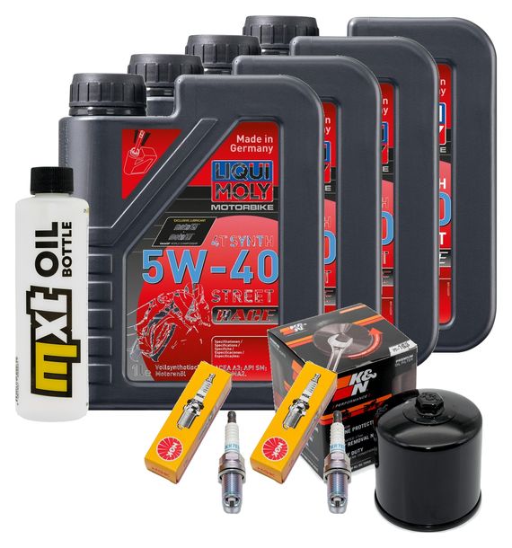 Inspektionspaket 4L 5W-40 + Ölfilter + 2x Zündkerze für BMW R RS RT ABS S GS Adventure 1100 / 1150 ccm Bj. 1993 - 2005