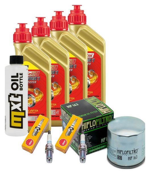 Inspektionspaket 4L 5W-40 + Ölfilter + 2x Zündkerze für BMW R RS RT ABS S GS Adventure 1100 / 1150 ccm Bj. 1993 - 2005