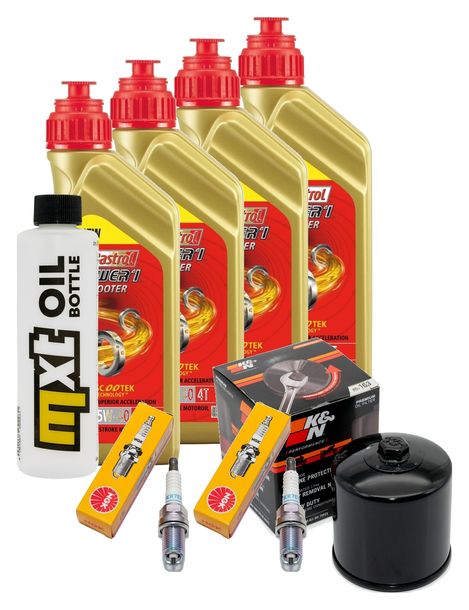 Inspektionspaket 4L 5W-40 + Ölfilter + 2x Zündkerze für BMW R RS RT ABS S GS Adventure 1100 / 1150 ccm Bj. 1993 - 2005