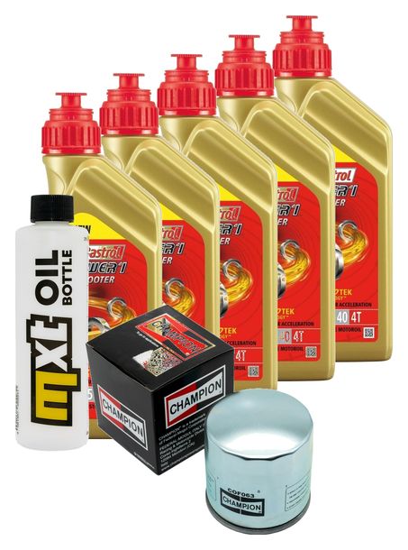 Inspektionspaket 5L 5W-40 + Ölfilter + 2x Zündkerze für BMW R RS 1100 ccm Bj. 1992 - 2000