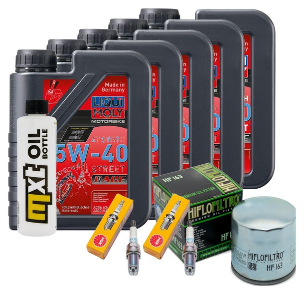 Inspektionspaket 5L 5W-40 + Ölfilter + 2x Zündkerze für BMW R RS 1100 ccm Bj. 1992 - 2000