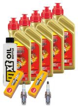 Kit d'inspection 5L 5W-40 + filtre à huile + 2 bougies pour BMW R RS 1100 ccm Année 2001