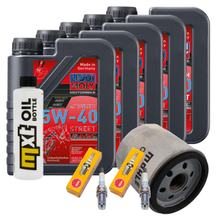Kit d'inspection 5L 5W-40 + filtre à huile + 2 bougies pour BMW R RS 1100 ccm Année 2001
