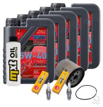 Kit d'inspection 5L 5W-40 + filtre à huile + 2 bougies pour BMW R RS 1100 ccm Année 2001