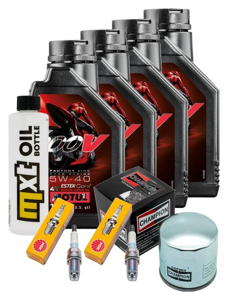 Inspektionspaket 4L 5W-40 + Ölfilter + 2x Zündkerze für BMW R S 1100 ccm Bj. 2006